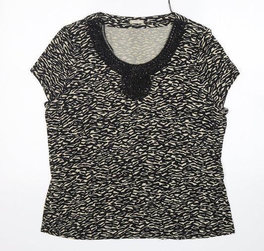 Womens UK Size XL Planet Multicoloured Basic T-Shirt