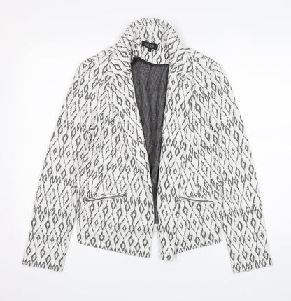 Soon  Womens Multicoloured Argyle/Diamond Cotton Jacket Blazer Size 12