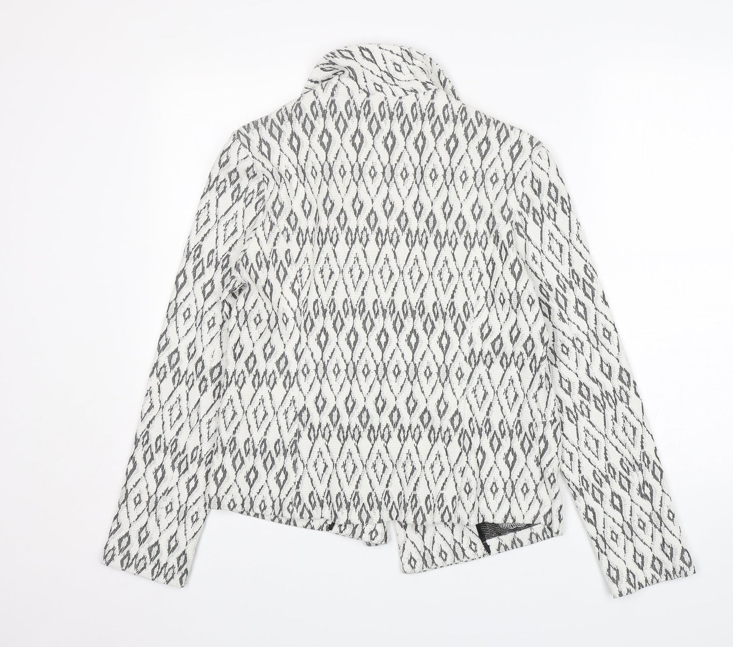 Soon  Womens Multicoloured Argyle/Diamond Cotton Jacket Blazer Size 12