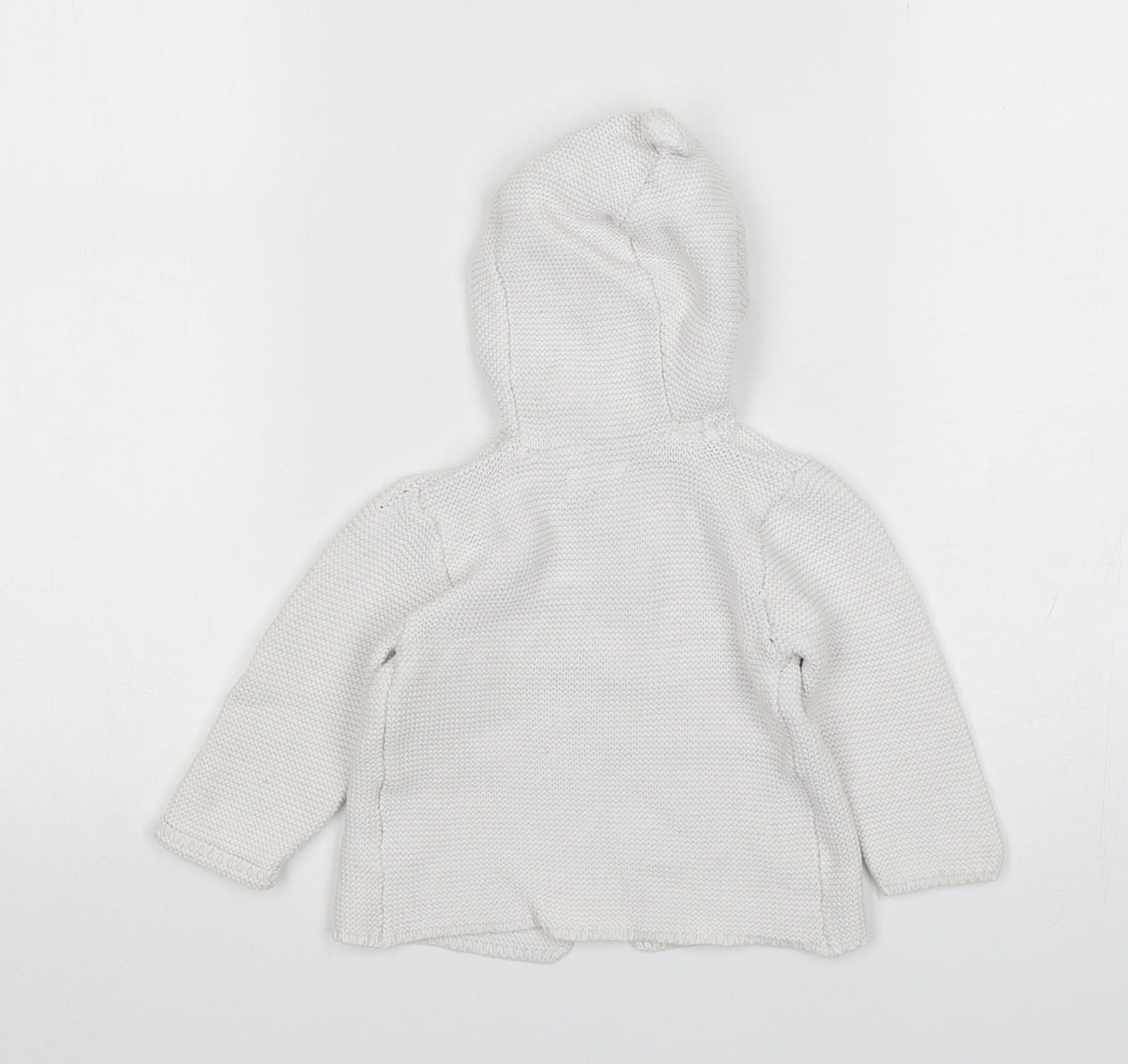 Primark Girls White  Cotton Cardigan Jumper Size 6-9 Months  Button