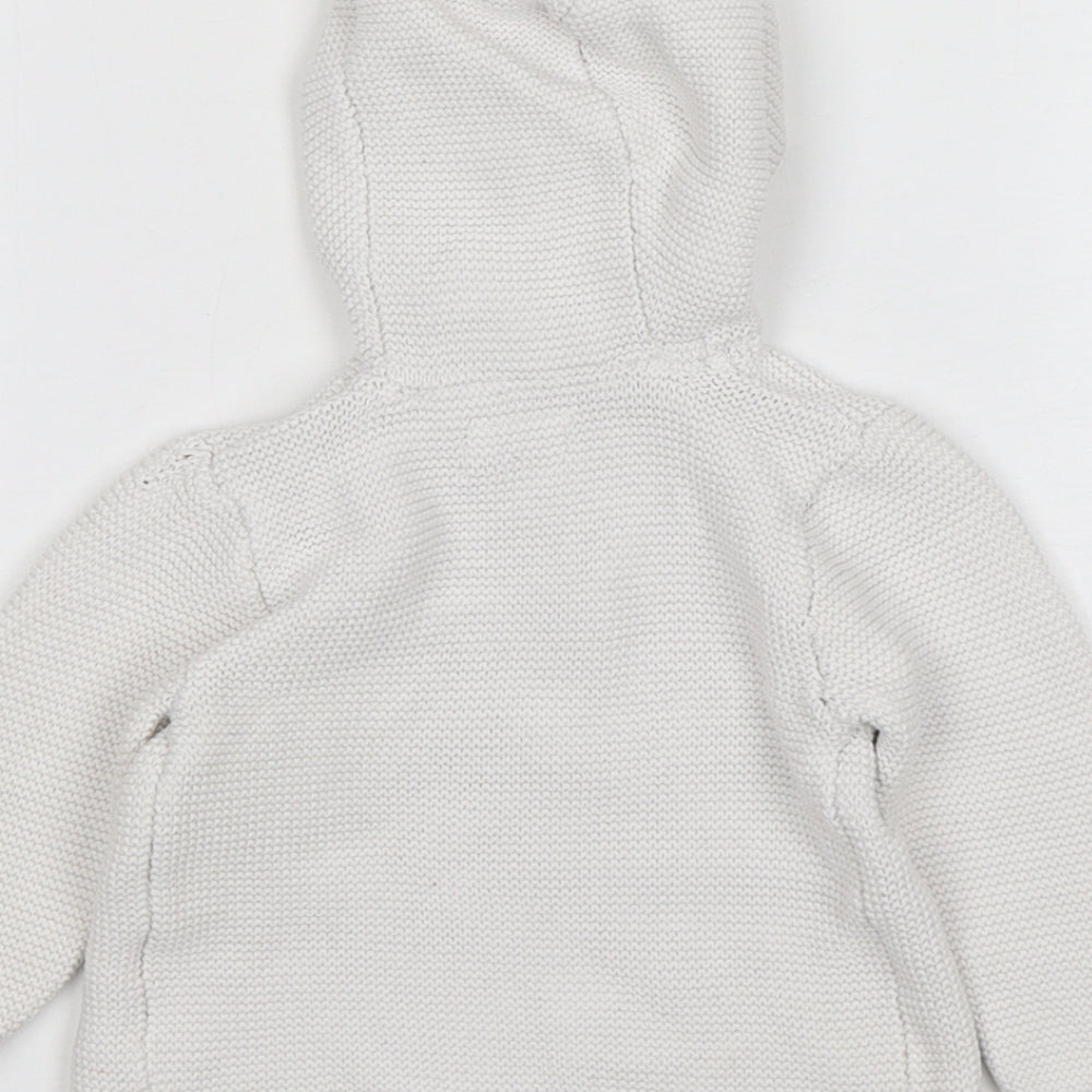 Primark Girls White  Cotton Cardigan Jumper Size 6-9 Months  Button