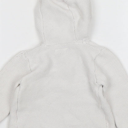 Primark Girls White  Cotton Cardigan Jumper Size 6-9 Months  Button