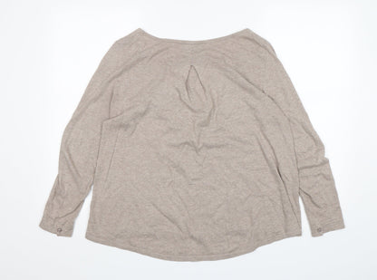 Milano  Womens Beige Round Neck  Polyester Pullover Jumper Size M