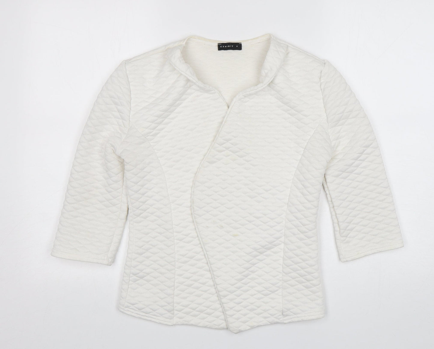 Womens UK Size 8 Exhibit White Cardigan Jumper