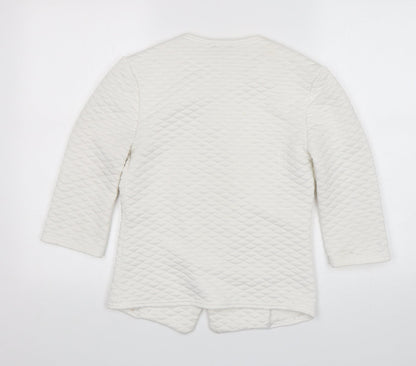 Womens UK Size 8 Exhibit White Cardigan Jumper