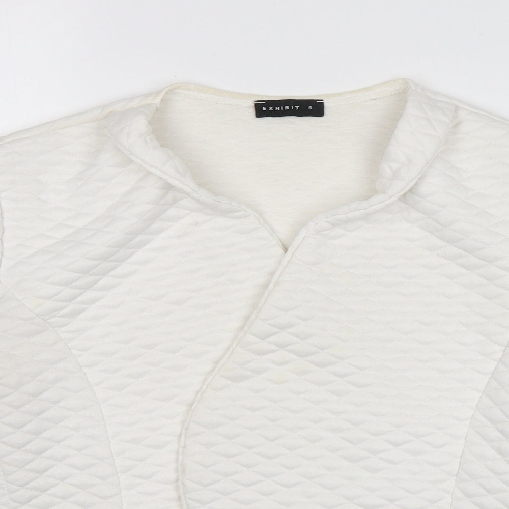 Womens UK Size 8 Exhibit White Cardigan Jumper