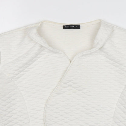 Womens UK Size 8 Exhibit White Cardigan Jumper