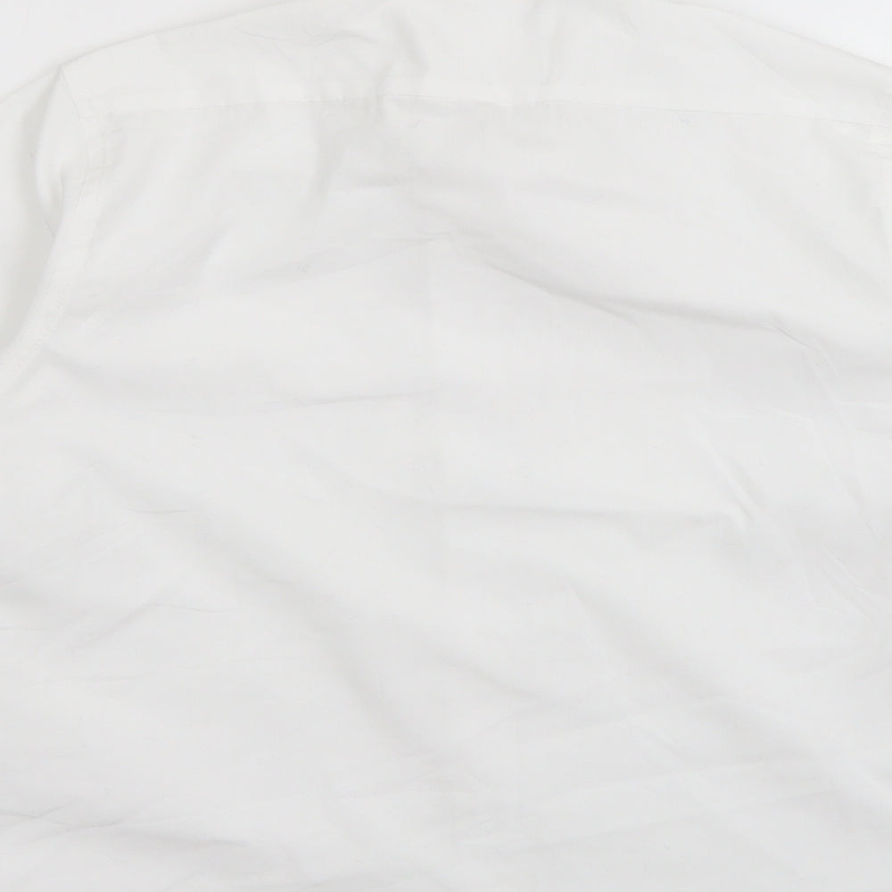 John Lewis Boys White  Polyester Basic Button-Up Size 5 Years Collared Button