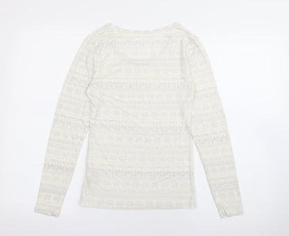 Womens UK Size 12 Marks and Spencer White Pullover Jumper