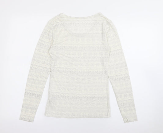 Womens UK Size 12 Marks and Spencer White Pullover Jumper
