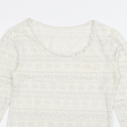 Womens UK Size 12 Marks and Spencer White Pullover Jumper
