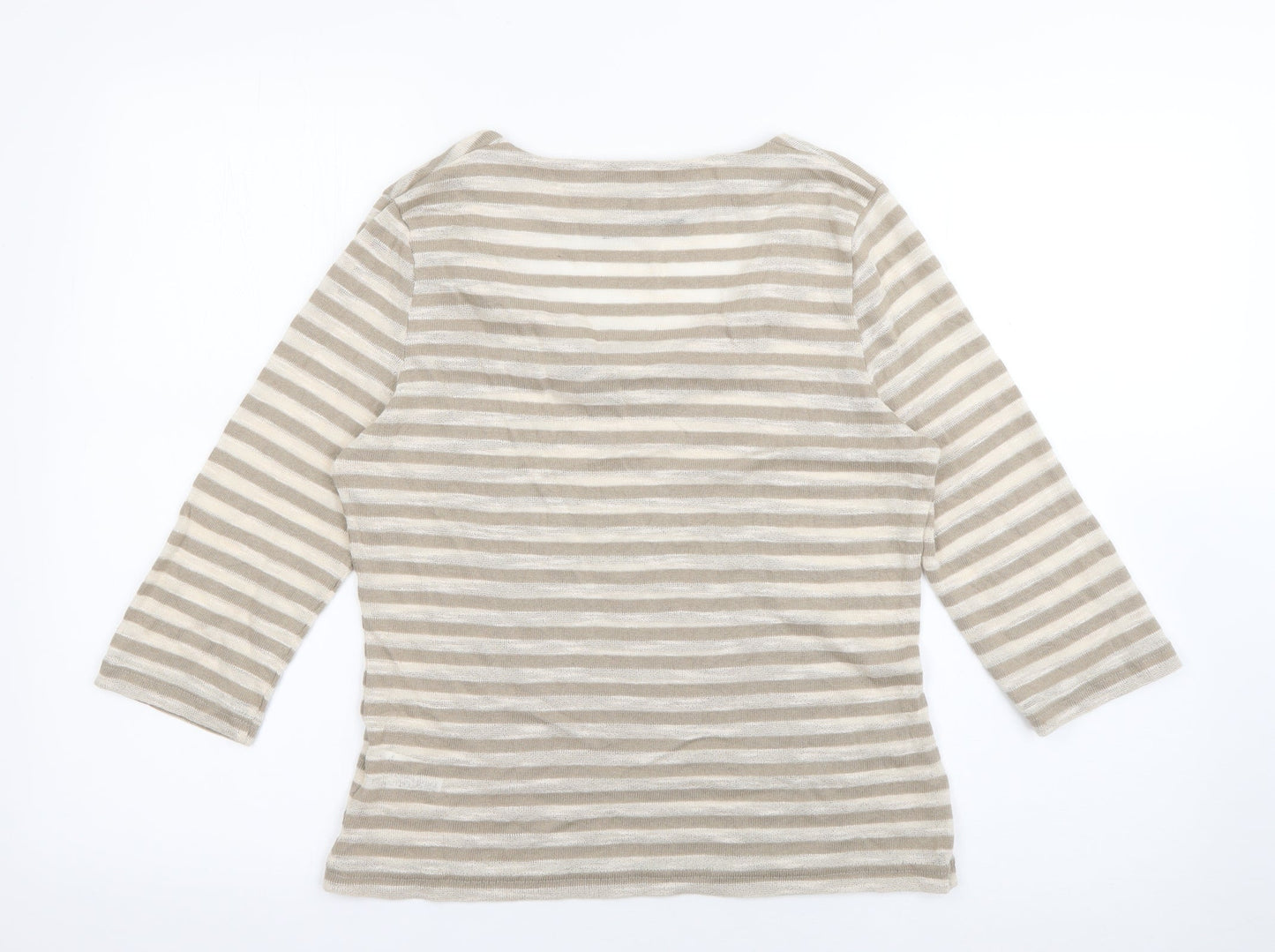 Womens UK Size 12 Alex & Co Beige Pullover Jumper