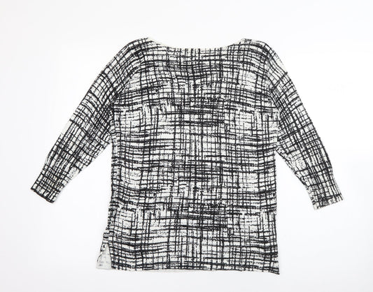 Womens UK Size 8 Papaya Black Pullover Jumper
