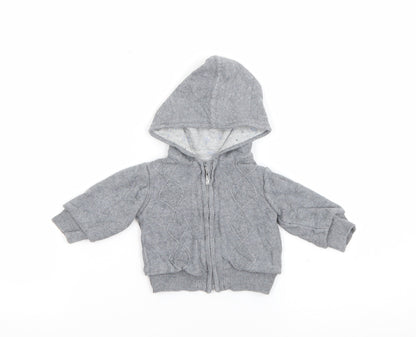 Mothercare Baby Green  Cotton Full Zip Jumper Size 0-3 Months  Zip
