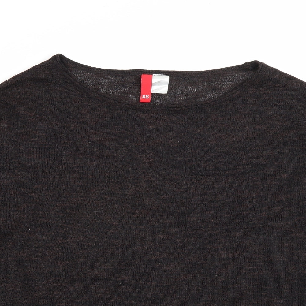 Womens UK Size XS H&M Brown Pullover Jumper