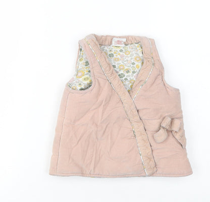 Shabby Chic Girls Pink   Gilet Waistcoat Size 4 Years  Snap