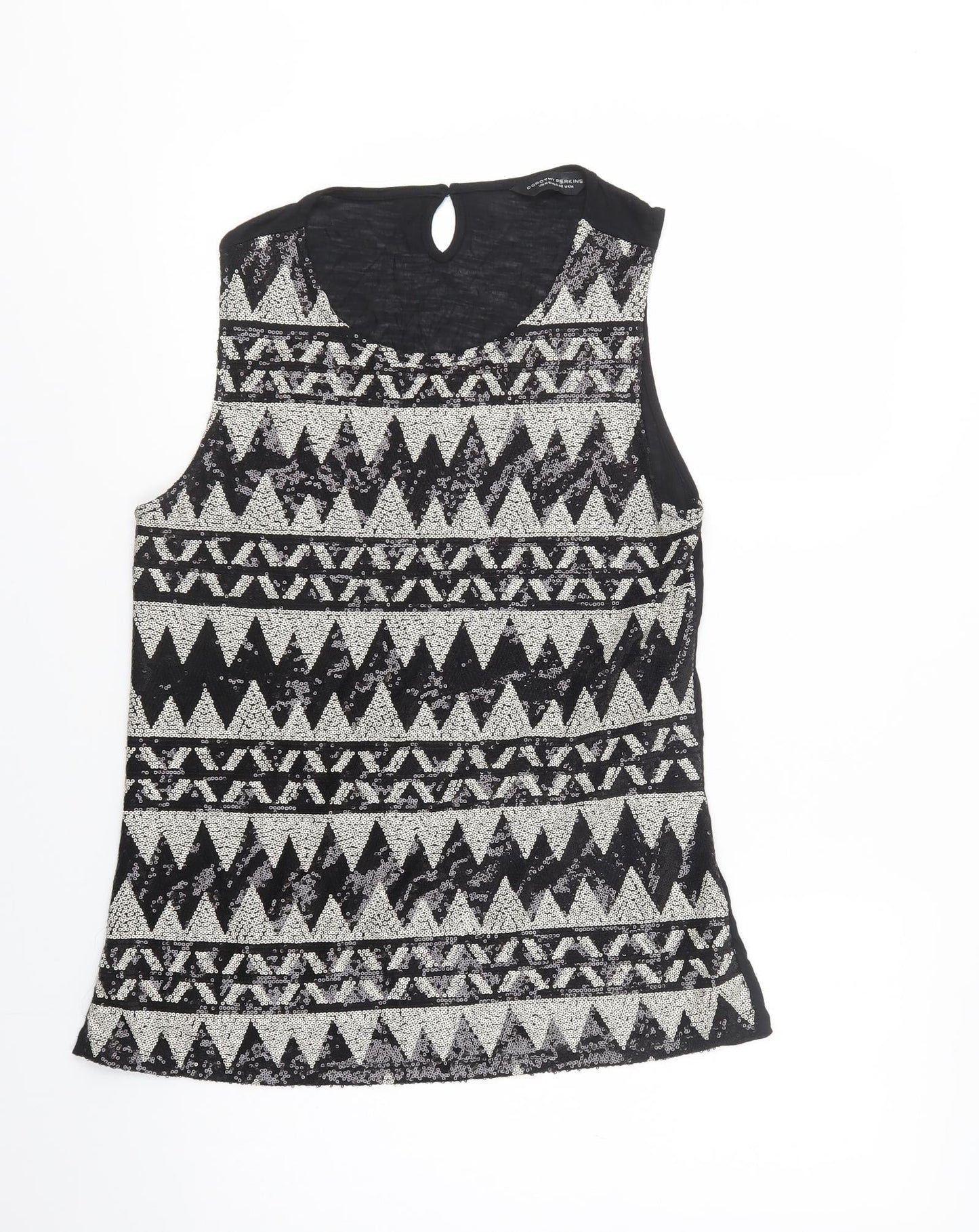 Womens UK Size 14 Dorothy Perkins Black Basic Blouse