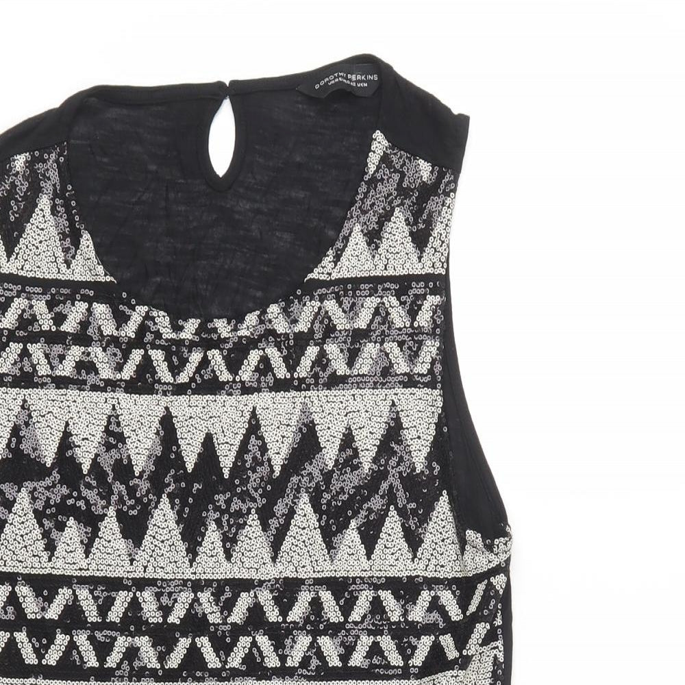 Womens UK Size 14 Dorothy Perkins Black Basic Blouse