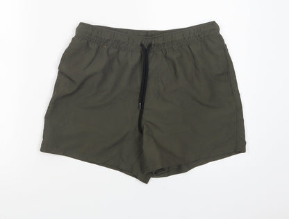 ASOS Womens Green  Polyester Bermuda Shorts Size S L4 in Regular Drawstring
