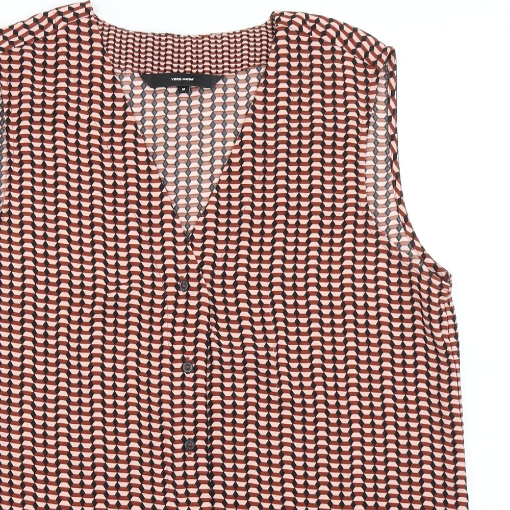 Womens UK Size M VERO MODA Multicoloured Basic Blouse