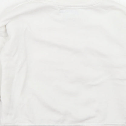 Primark Girls White  Cotton Pullover Sweatshirt Size 4-5 Years   - Dream Shine Smile