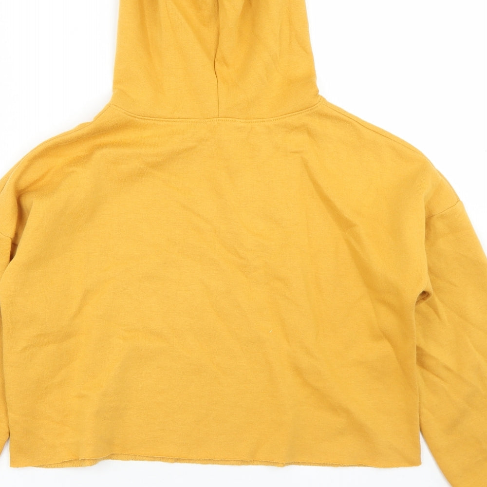 915 Generation Girls Yellow  Polyester Pullover Hoodie Size 12-13 Years   - State Of New York, Cropped