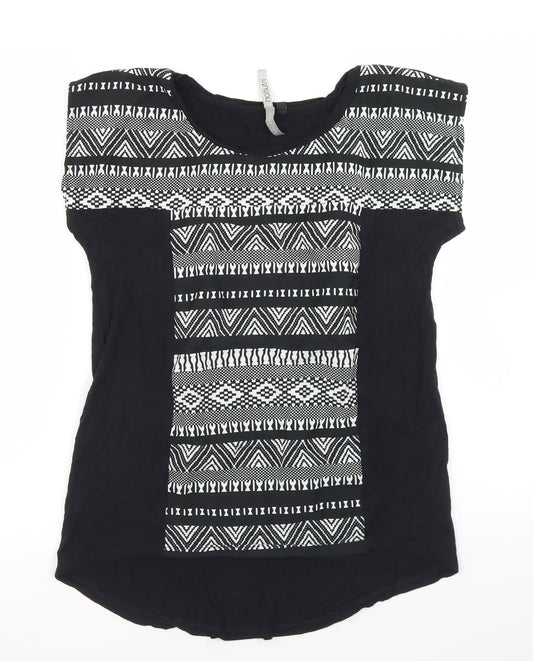 Womens UK Size 12 Intuition Black Basic T-Shirt