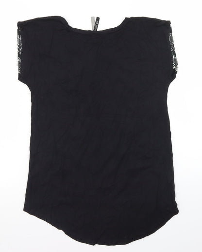 Womens UK Size 12 Intuition Black Basic T-Shirt