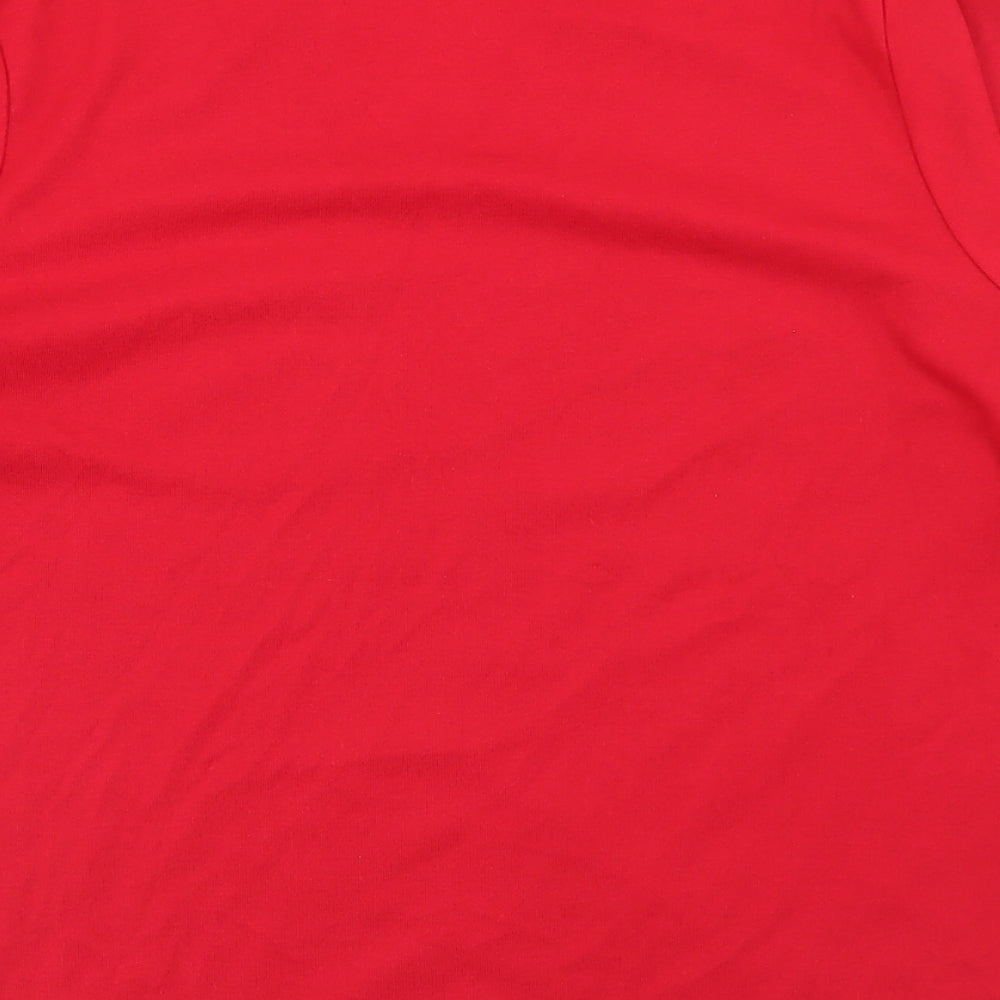 Womens UK Size 14 Tigi Red Basic T-Shirt
