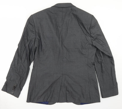 Mens UK Size 38 River Island Regular Grey Suit Jacket
