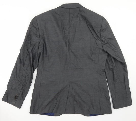 Mens UK Size 38 River Island Regular Grey Suit Jacket