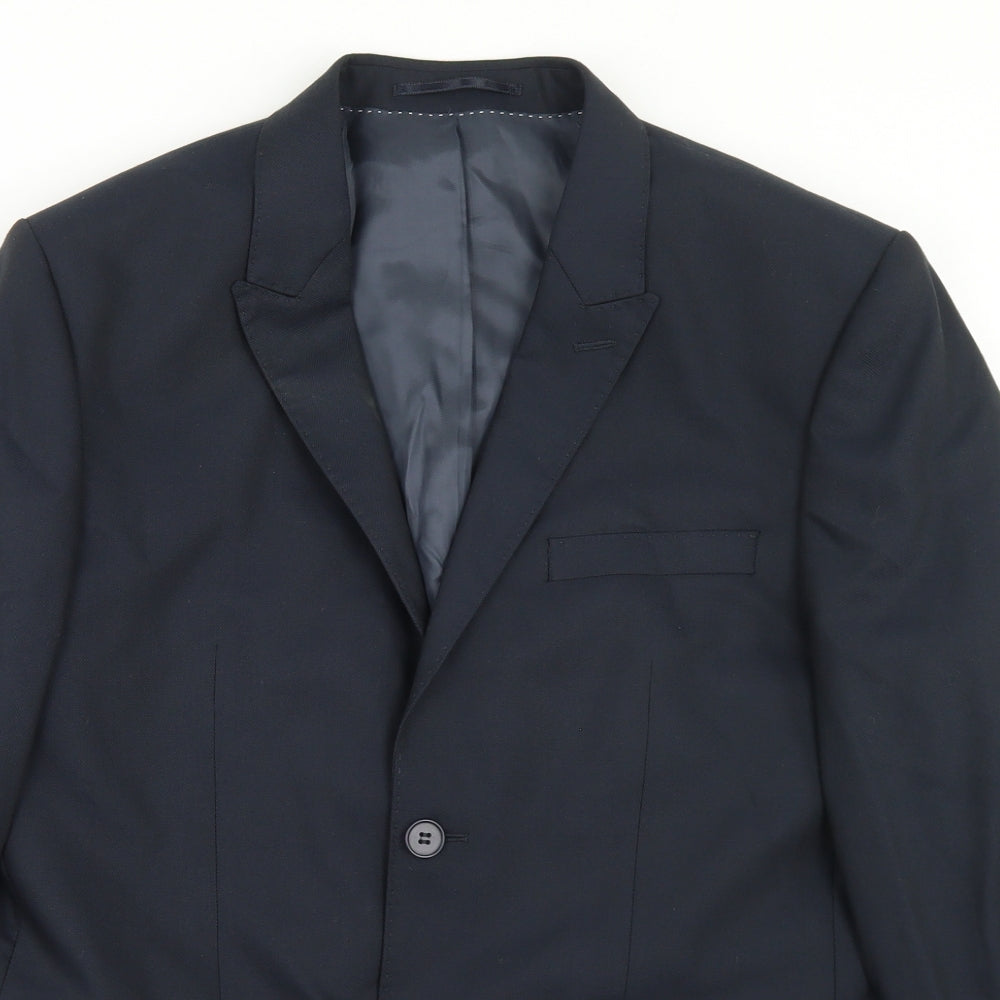 Mens UK Size 40 Topman Regular Blue Suit Jacket