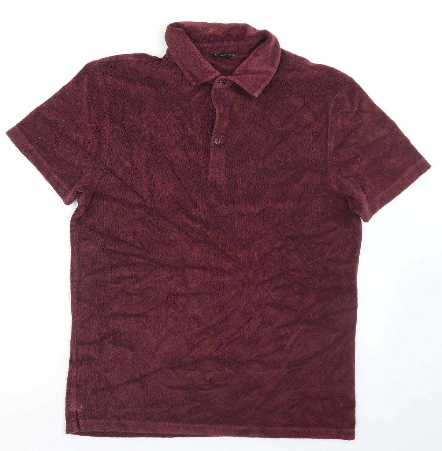 Autograph Mens Brown  Cotton  Polo Size M Collared