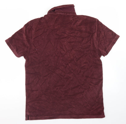 Autograph Mens Brown  Cotton  Polo Size M Collared