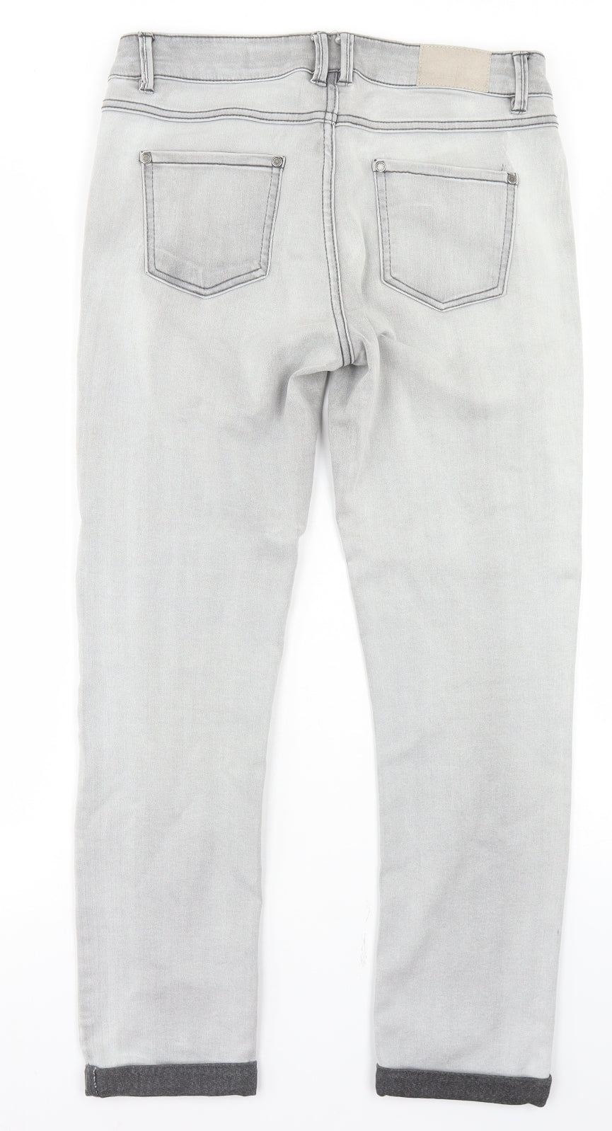 Denim 1982 Mens Grey  Cotton Skinny Jeans Size 30 in L26 in Regular Button