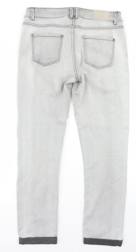 Denim 1982 Mens Grey  Cotton Skinny Jeans Size 30 in L26 in Regular Button