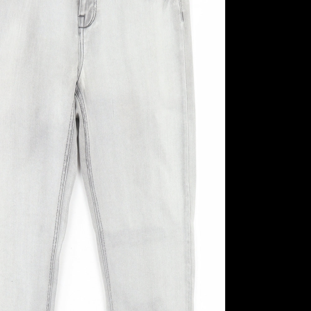 Denim 1982 Mens Grey  Cotton Skinny Jeans Size 30 in L26 in Regular Button