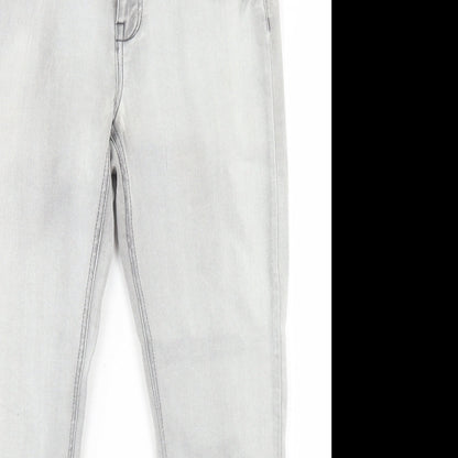 Denim 1982 Mens Grey  Cotton Skinny Jeans Size 30 in L26 in Regular Button