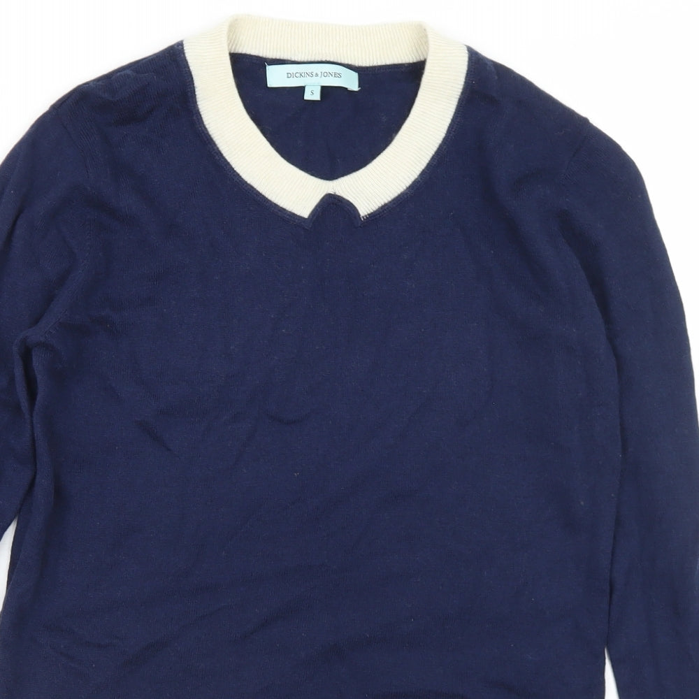 Womens UK Size S Dickins & Jones Blue Pullover Jumper