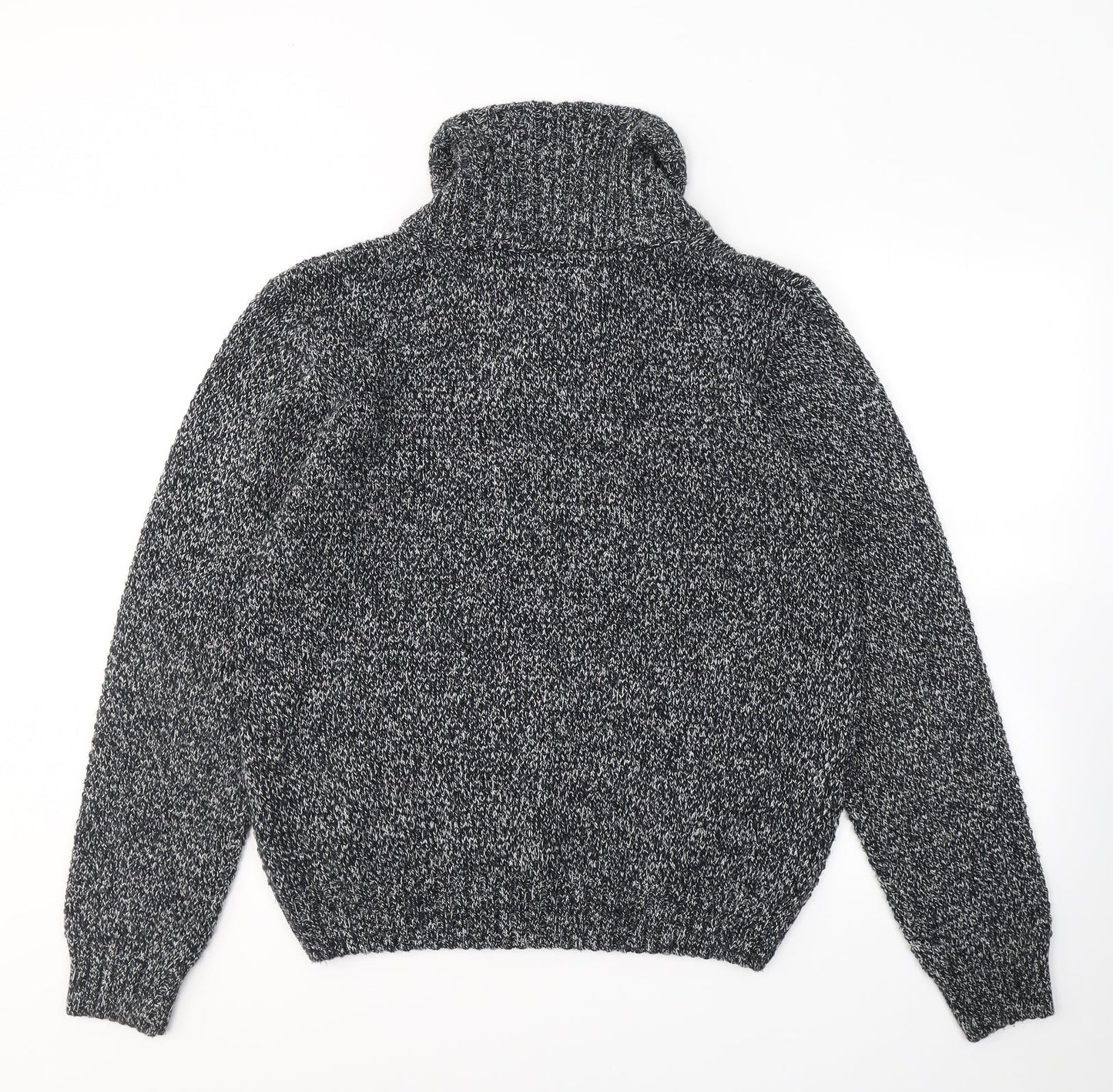 RIVINGTON Womens Black Roll Neck  Acrylic Pullover Jumper Size L