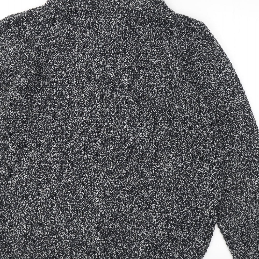 RIVINGTON Womens Black Roll Neck  Acrylic Pullover Jumper Size L