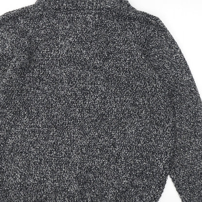 RIVINGTON Womens Black Roll Neck  Acrylic Pullover Jumper Size L