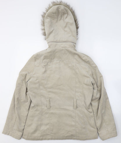 Womens UK Size 12 Klass Beige Parka Coat