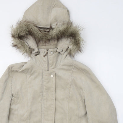 Womens UK Size 12 Klass Beige Parka Coat