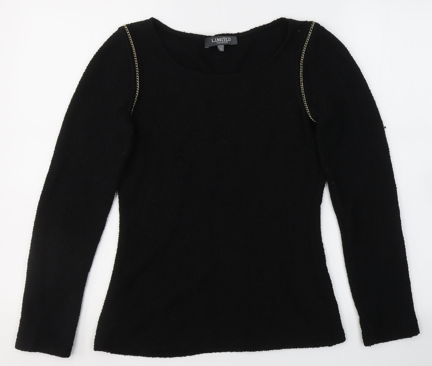 Womens UK Size 8 Limited Collection Black Jersey Blouse
