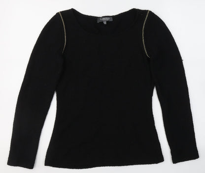 Womens UK Size 8 Limited Collection Black Jersey Blouse