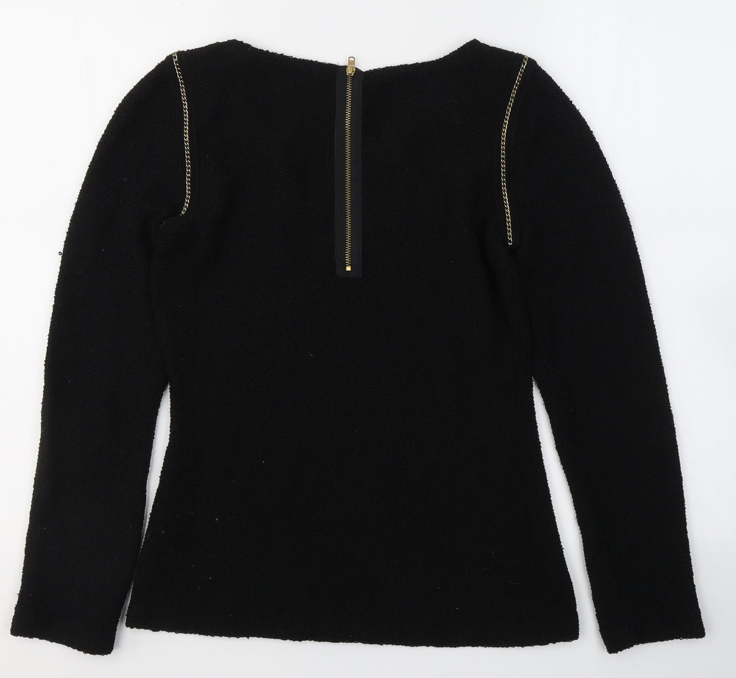 Womens UK Size 8 Limited Collection Black Jersey Blouse