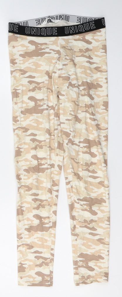 Candy Girls Beige Camouflage Cotton Jegging Trousers Size 12 Years  Regular