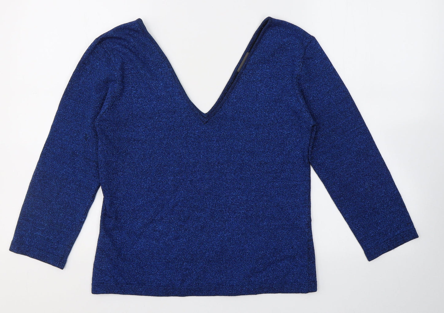 Womens UK Size 10 Atmosphere Blue Basic Blouse