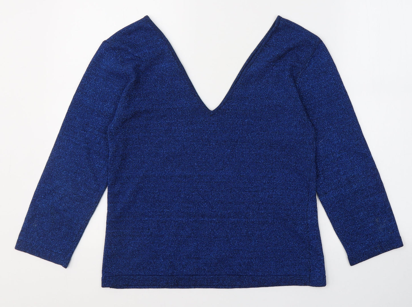 Womens UK Size 10 Atmosphere Blue Basic Blouse